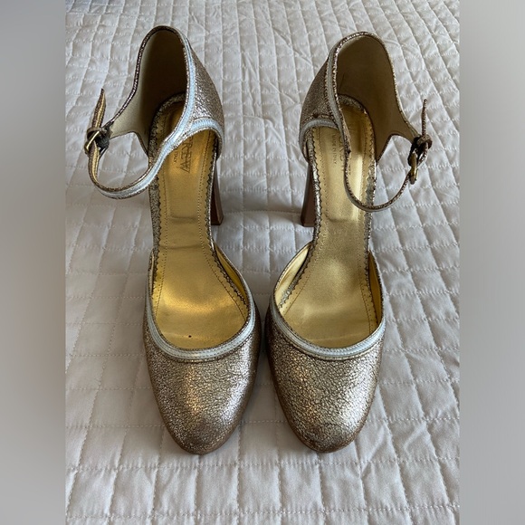 Vintage J.Crew Metallic Heels - Picture 2 of 3